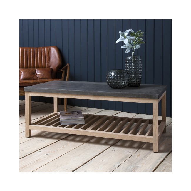 Brooklyn Rectangular Coffee Table with conceret top