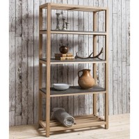 Brooklyn Tall Open Display With Concrete Shelves