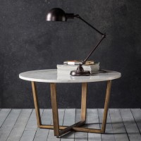 Cleo Round Coffee Table With Marble Top