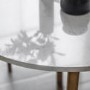 Gallery Cleo Round Industrial Dining Table with Marble Top