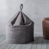 Delta Bean Bag Chair in Charcoal Grey Felt Fabric