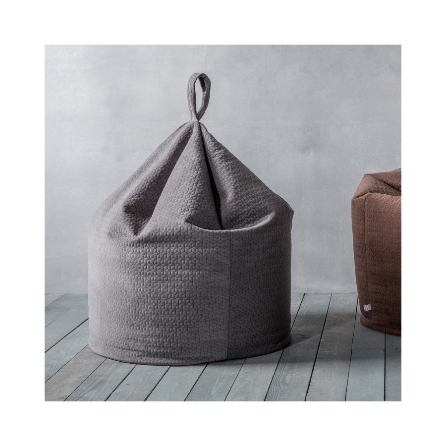 Delta Bean Bag Chair in Charcoal Grey Felt Fabric