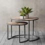 Douglas Wood Top Nest of 2 Tables