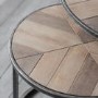 Douglas Wood Top Nest of 2 Tables