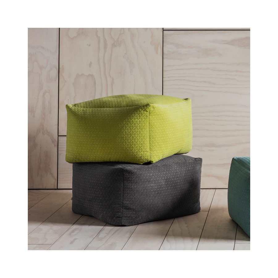 Elder Square Bean Bag in Green