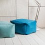 Elder Square Bean Bag Chair in Teal Green