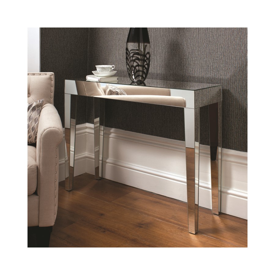 Geo Mirrored Console Table 