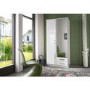 Evoque High Gloss White Double Wardrobe with Chrome Trims