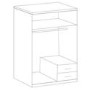 Evoque High Gloss White Double Wardrobe with Chrome Trims