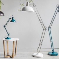 Floor Lamp in White & Metal - Watson Floor Lamp in White & Metal - Watson