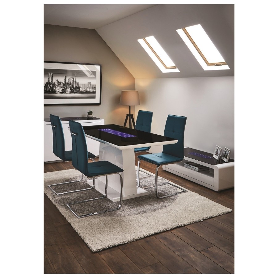 LPD Matrix White High Gloss LED 2 Door Sideboard