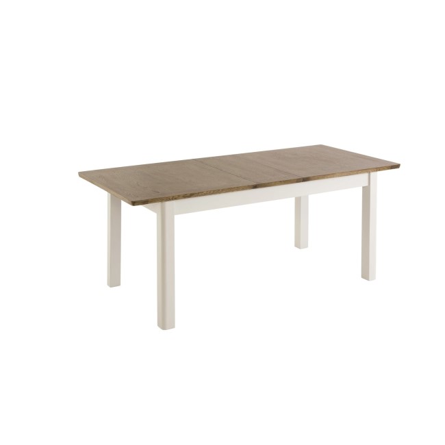 GRADE A1 - World Furniture Malmo Extending Ivory Solid Oak Rectangle Dining Table