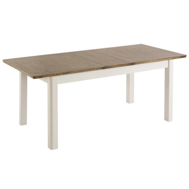 World Furniture Malmo Extending Ivory Solid Oak Rectangle Dining Table