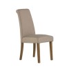 GRADE A1 - Tuscany Pair of  Dining Chairs in Beige Fabric