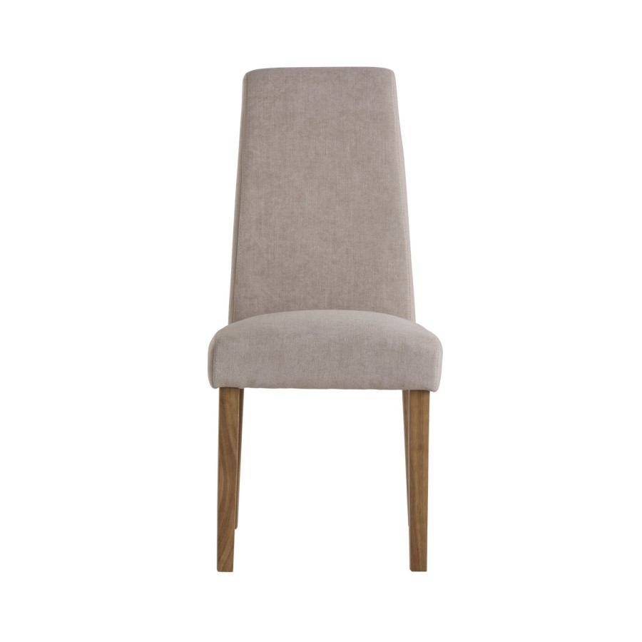 GRADE A1 - Tuscany Pair of  Dining Chairs in Beige Fabric