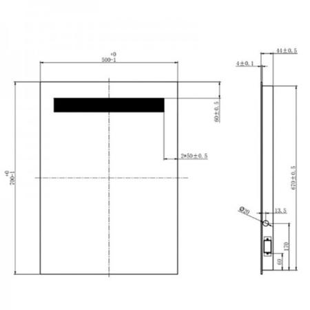GRADE A1 - Sonora LED Bathroom Mirror with Demister Pad Shaver Socket