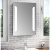 Tulia LED Bathroom Mirror with Illumination De-mist &amp; Shaving Socket - H700 x W500 x D45mm