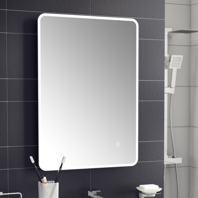 GRADE A1 - Ashan LED Universal Bathroom Mirror with Demister Pad