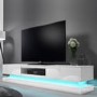 Evoque White High Gloss TV Unit with LED Lower Lighting Feature