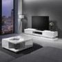 Evoque White High Gloss TV Unit with LED Lower Lighting Feature