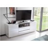 Evoque High Gloss TV unit with Glass Top in white