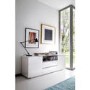 Evoque High Gloss TV unit with Glass Top in white