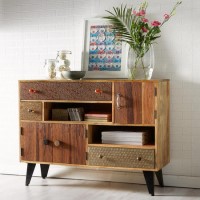 Sorio Handcrafted Multi Drawer Reclaimed Wood Sideboard 