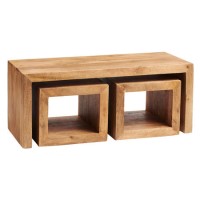 Toko Light Mango Cubed Coffee Table Set