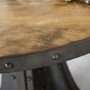 GRADE A2 - Evoke Metal and Reclaimed Wood Round Dining Table