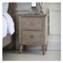 French Style Bedside Table with 2 Drawers - Mustique - Caspian House
