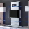Evoque White High Gloss LED TV Stand Media Unit  - Holds 65 inch TV