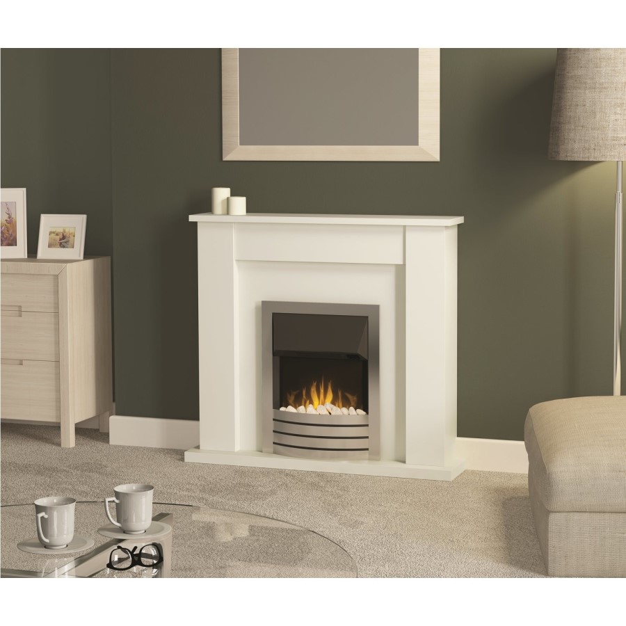 BeModern Kendall Electric Fire Surround and Fireplace Insert  - White