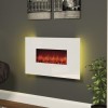 BeModern Cortona Wall Mount Electric Fireplace with White Glass Front&#160;&#160;