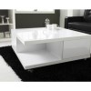 GRADE A2 - Tiffany White High Gloss Square Storage Coffee Table