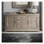 2 Door 3 Drawer Solid Wood Chevron Sideboard - Caspian House