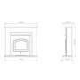 Suncrest Thornton Electric Fireplace Suite in Stone with Oak Top