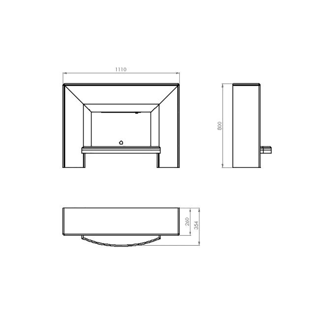 Suncrest Stockeld Electric Fireplace Suite in White with Glowing Pebble Bowl