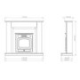 Suncrest Farnley Electric Fireplace Suite in Sandstone with Stove Effect Insert