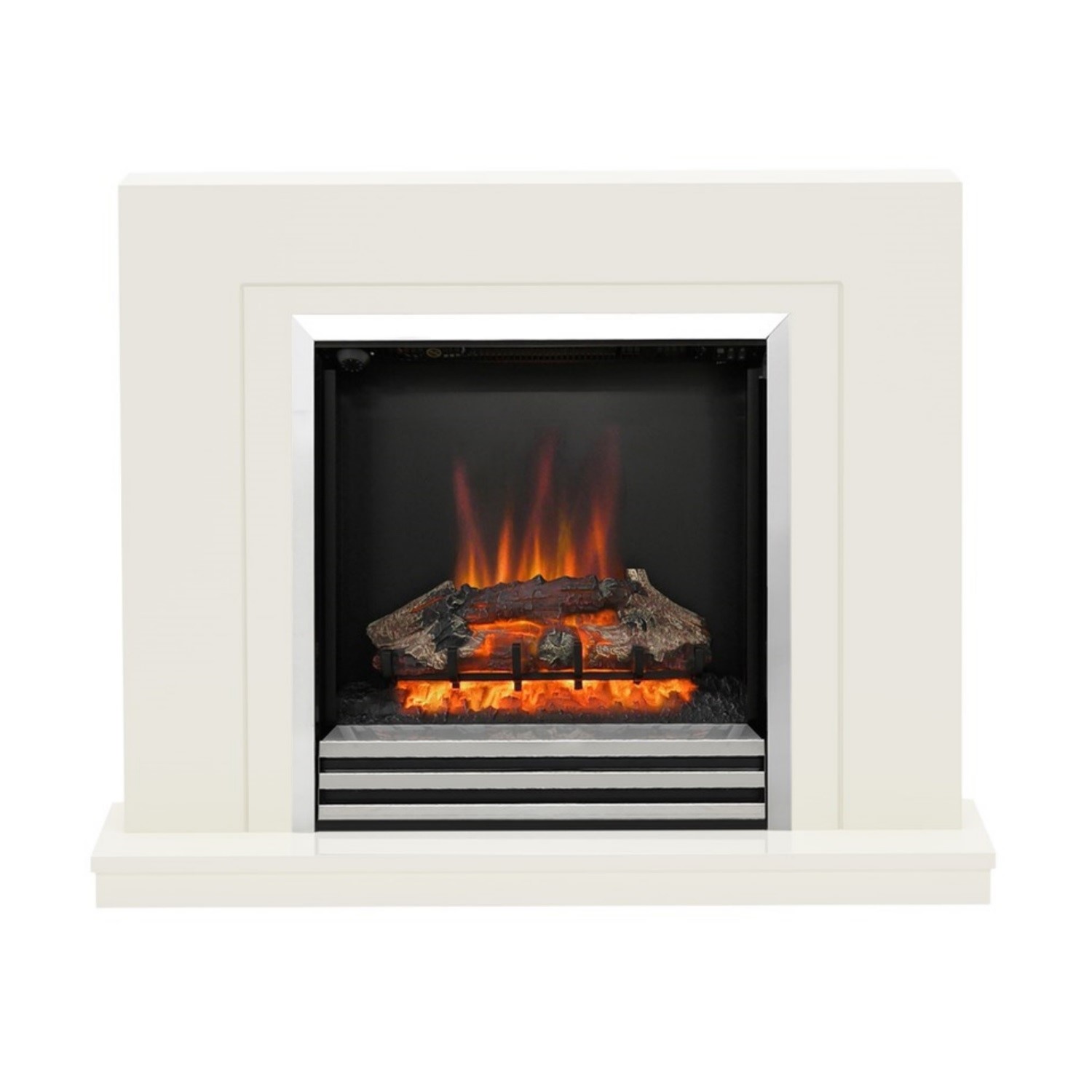 Photo of Be modern 38 white freestanding electric fireplace suite - colby