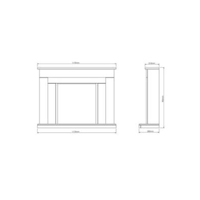 Be Modern 48" Matt Cashmere Freestanding Electic Fireplace Suite - Preston