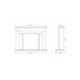 Be Modern 48" Matt Cashmere Freestanding Electic Fireplace Suite - Preston