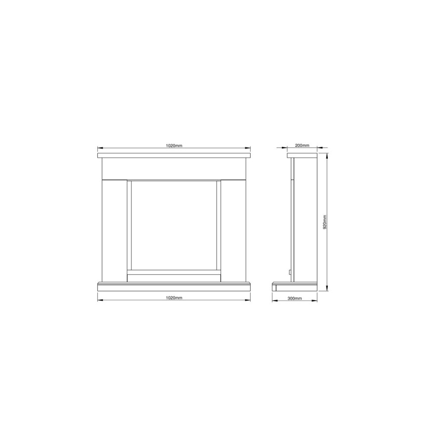 Cream Freestanding Log Effect Electric Fireplace Suite - Be Modern Elsham