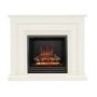 GRADE A1 - Be Modern Whitham Electric Fireplace Suite in Soft White Finish with Black Nickel Trim & Fret