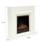 Be Modern Whitham Soft White Electric Fireplace Suite 48 Inch