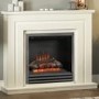 GRADE A1 - Be Modern Whitham Electric Fireplace Suite in Soft White Finish with Black Nickel Trim & Fret