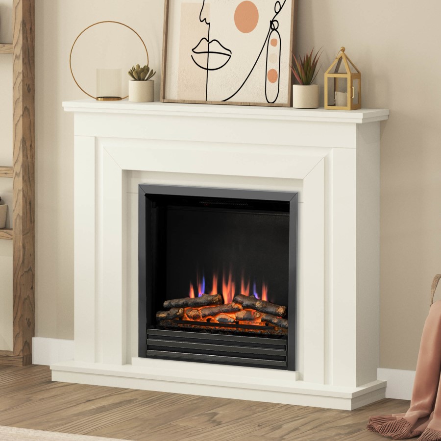 Be Modern Whitham Soft White Electric Fireplace Suite 48 Inch
