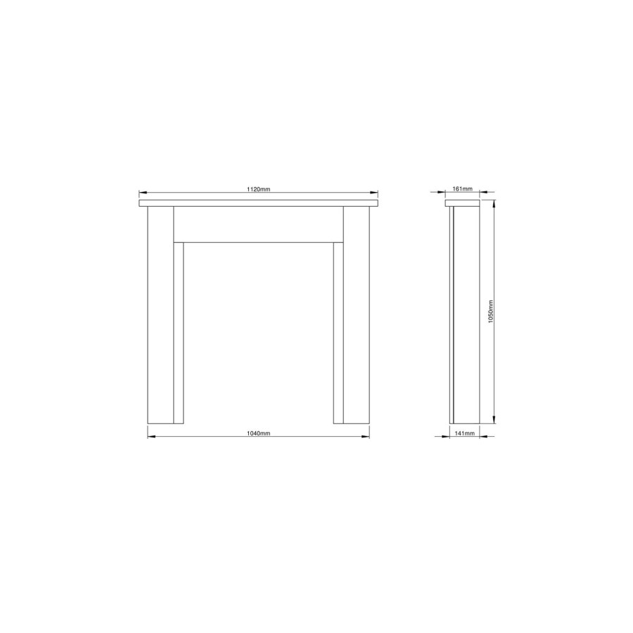 Hainsworth 44" Natural Oak Effect Fire Surround- Be Modern Range
