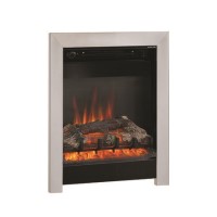 GRADE A2 - BeModern Athena 16" Electric Inset Fire in Chrome & Black GRADE A2 - BeModern Athena 16" Electric Inset Fire in Chrome & Black