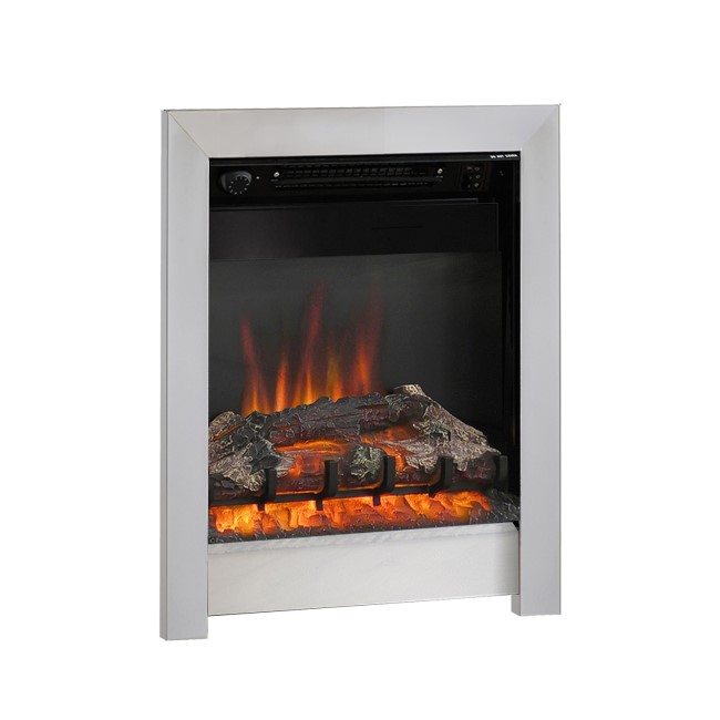 GRADE A2 - BeModern Athena 16" Electric Inset Fire in Chrome