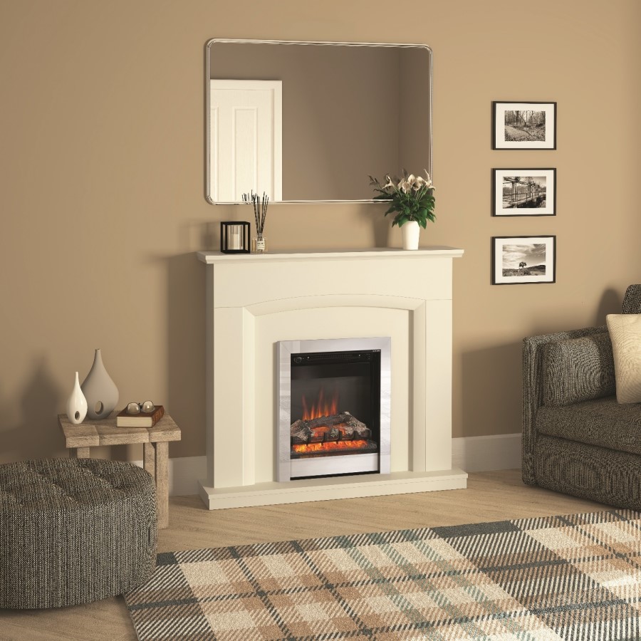 Be Modern 16" Chrome Inset Electric Fire - Athena
